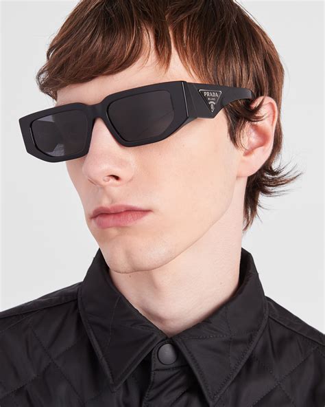 prada symbole rectangle frame|Slate Gray Lenses Prada Symbole Sunglasses .